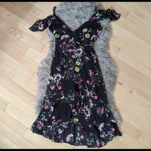 Floral Cold Shoulder Dress